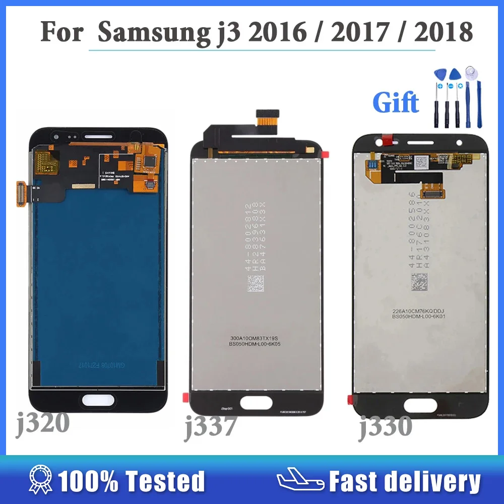 

Adjustable LCD J320 J330 J337 2017 2016 2018 For Samsung Galaxy J3 2016 2017 2018 Display Touch Screen Repair Digitizer Assembly