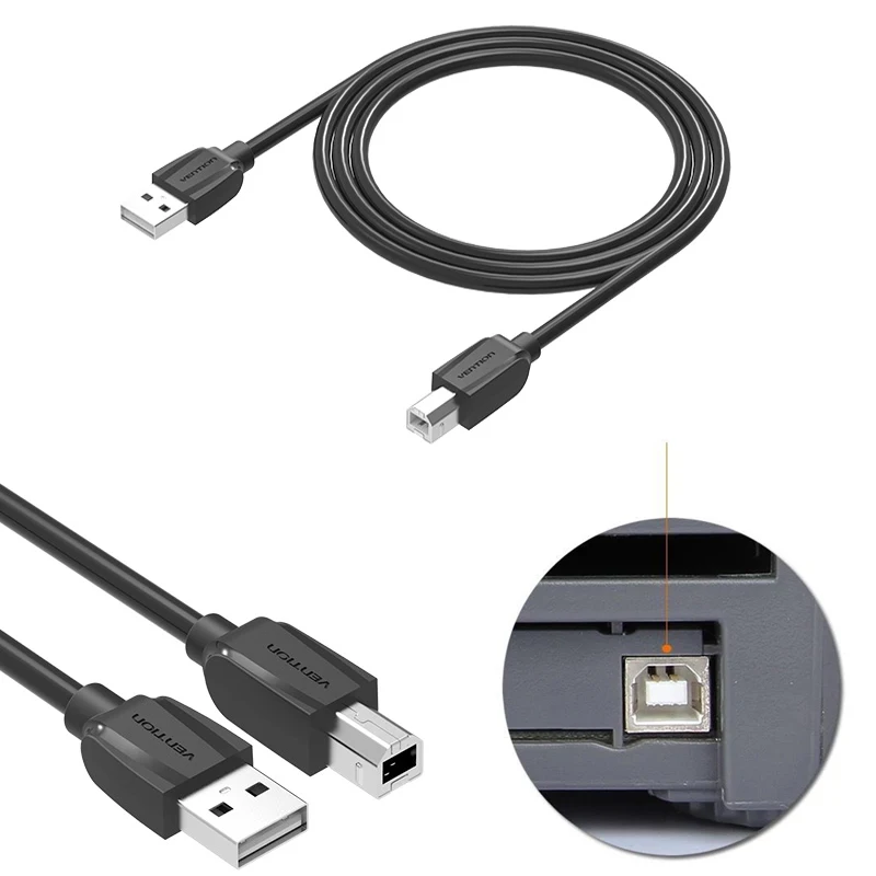 USB 2,0 de 1M/1,5 M/2M/3M/5M, conector de puerto cuadrado MIDI, cable de datos para tambor electrónico de piano Ya ma ha Ca sio