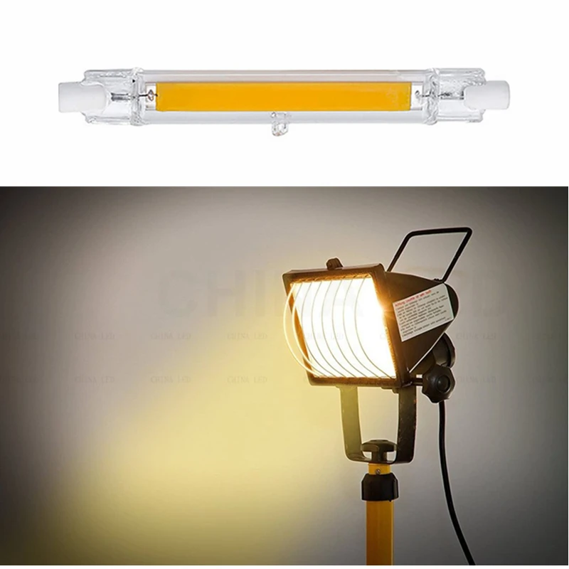 

R7S LED 78mm 8W 10W Spotlight 118mm 15W 25W 110V 220V 230V 240V COB Lamp Bulb Glass Tube Replace 30W 50W 100W Halogen Lamp Light