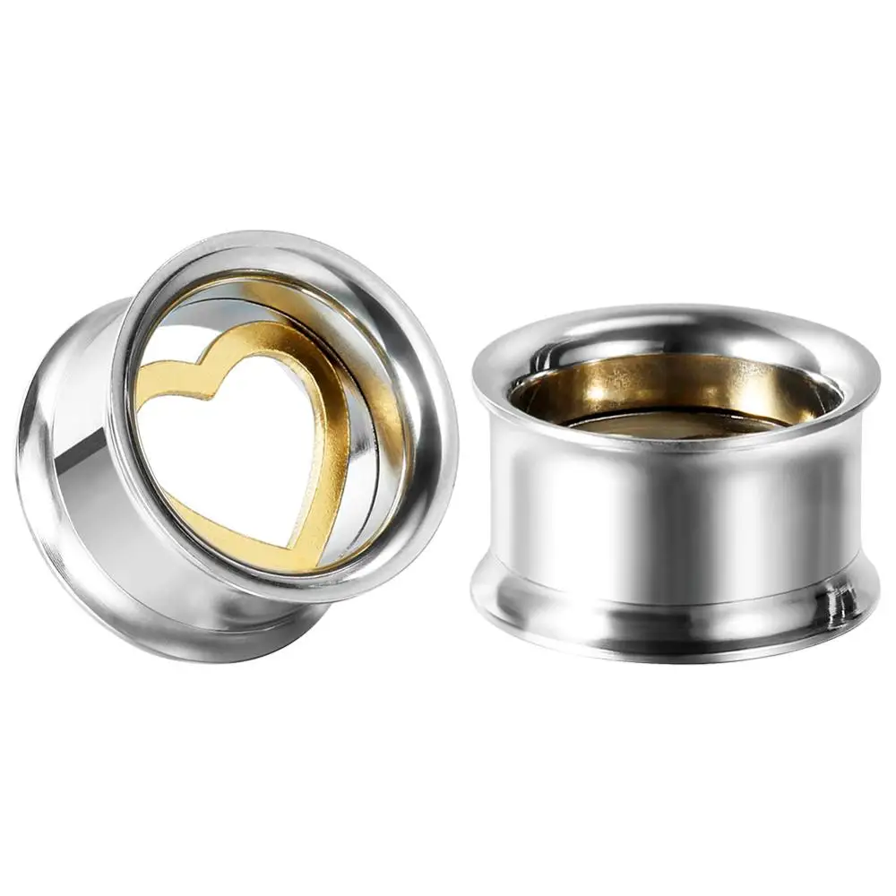 Затычки для ушей тонкие винтовые серьги 2 шт. Калиброванные расширители тела