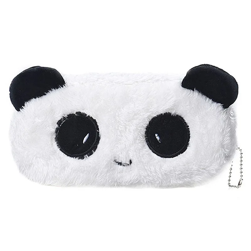 

Fashion Cartoon Faux Fur Panda Pouch Storage Purse Pencil Case Pen Bag Wallet Stationery Pencilcase Makeup Cosmetic Handbag