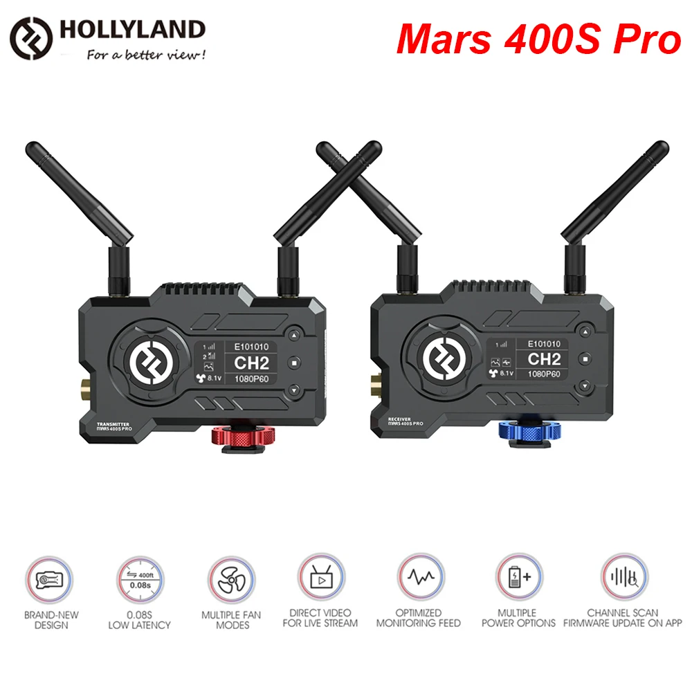Hollyland Mars 400S Pro 1080P HDMI совместимых с SDI передачи Системы передатчик приемник 5G