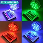 YLANT 2021 новый тип 10 светодисветодиодный RGB погружсветильник с магнитом и присоской освещение для бассейна ночсветильник