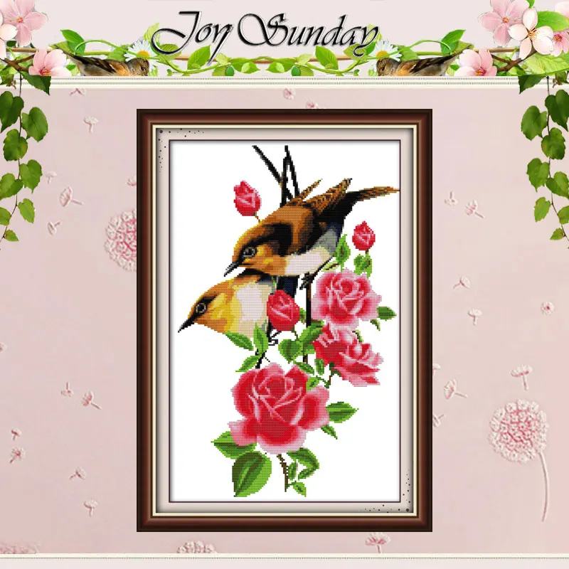 Птицы и аромат цветов Животные узоры Счетный крест 11CT 14CT наборы крестиков