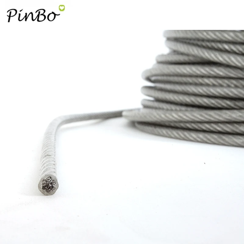 500 Meter wire Rope PVC Transparent Coated Cable Stainless Steel rope Clothesline Diameter 1.5mm