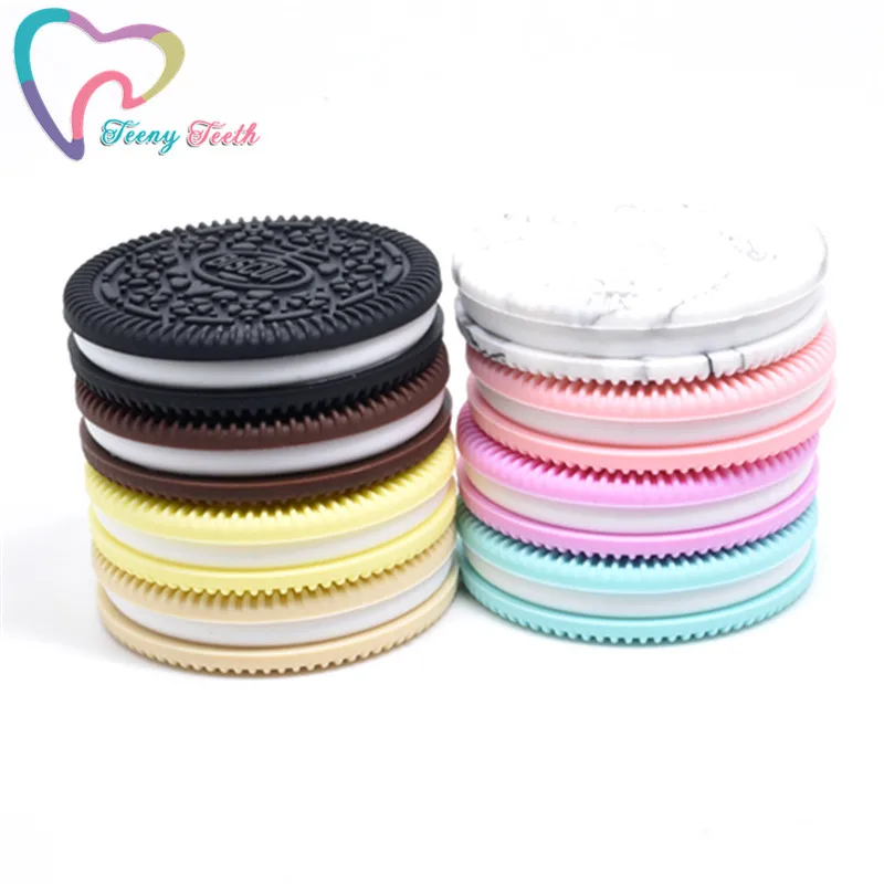 5 шт. Печенье Oreo бусины силиконовый Прорезыватель для зубов печенье Форма