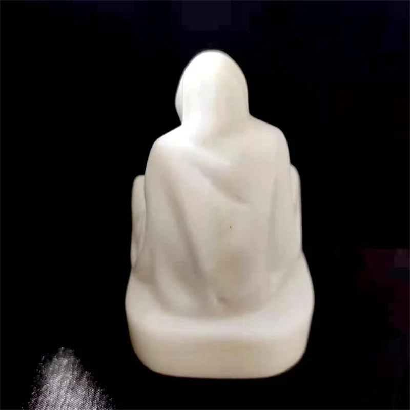 

Aladdin White Jade Mystic White Robe Man Meditation Statue Home Decoration to Improve Feng Shui