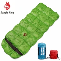 jungle king cy550 outdoor travelling envelope sleeping bag greenredblue hiking trekking camping 1 4kg duck down sleeping bag
