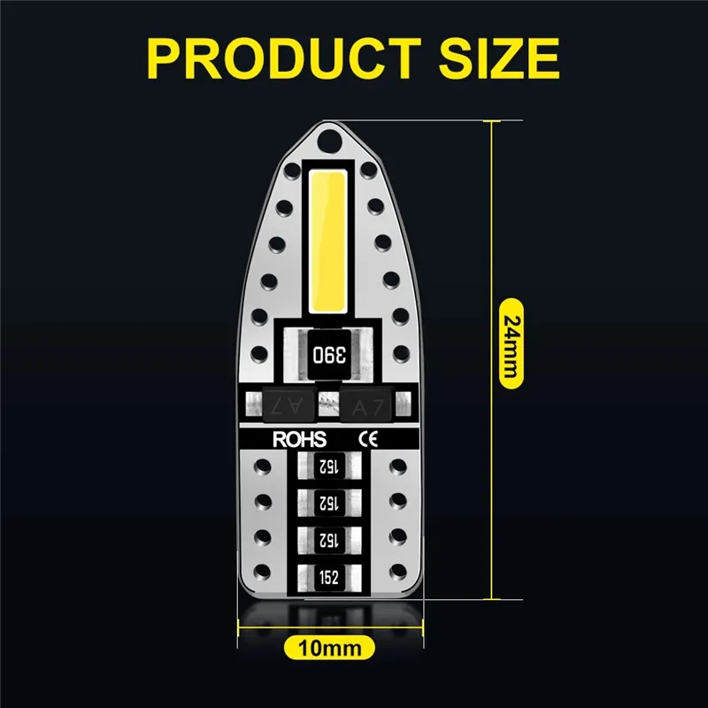 

Super Bright Car Lamp 2pcs 7020 Chip Glass Housing License Plate Dome LED Interior Light Reading License Plate Accessories