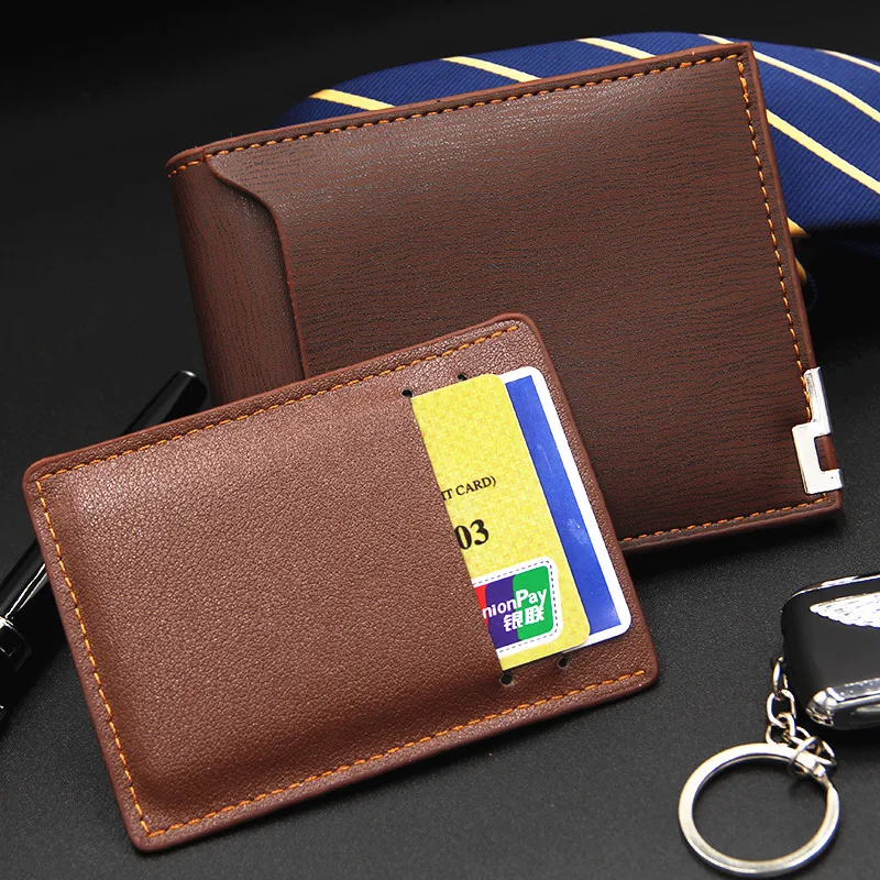 Menbense Men PU Leather Wallet Vintage Coin Purse Credit Card Holder Wallets Short Bifold Purse Mini Clutch Bag For Gifts