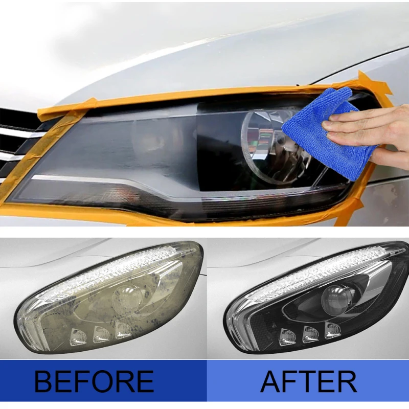 

20ML Car Lamp Cleaning Agent Headlight Polish Fluid Restoration Kit Car Scratch Repair Coating Maintain Plastic Detergent TSLM1
