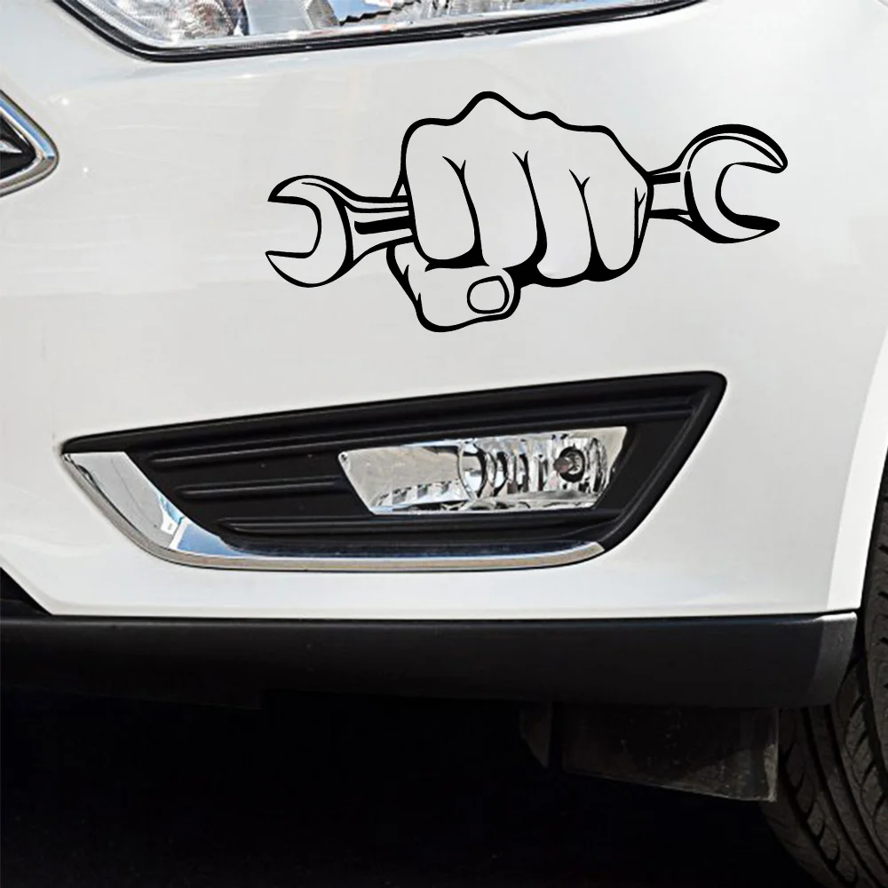 Виниловый гаечный ключ Ремонт углеродная наклейка капот задняя дверь боковое