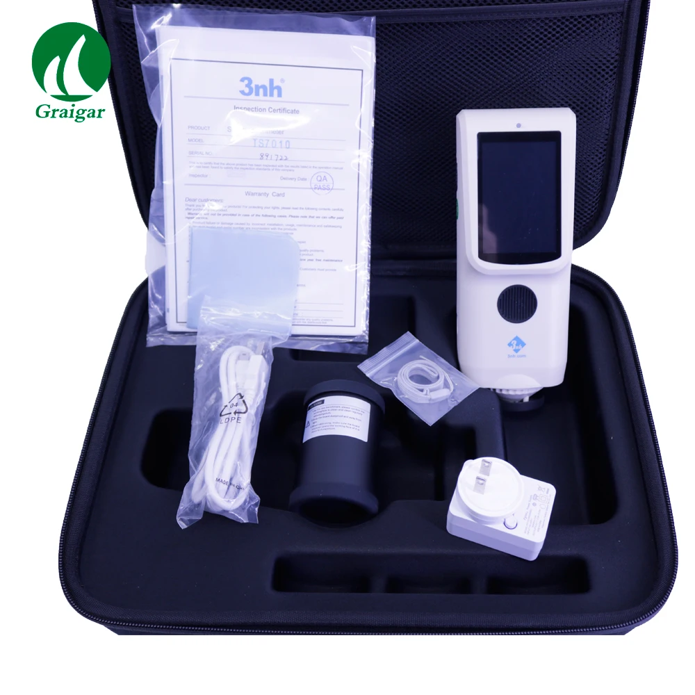 

TS7010 New Portable Spectrocolorimeter Color Difference Analyzer 8mm Aperture Colorimeter