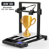 aw 3d new fdm 3d printer s8 works with different filament support woodplapetgtpuabs printing plus size in 310x310x400mm