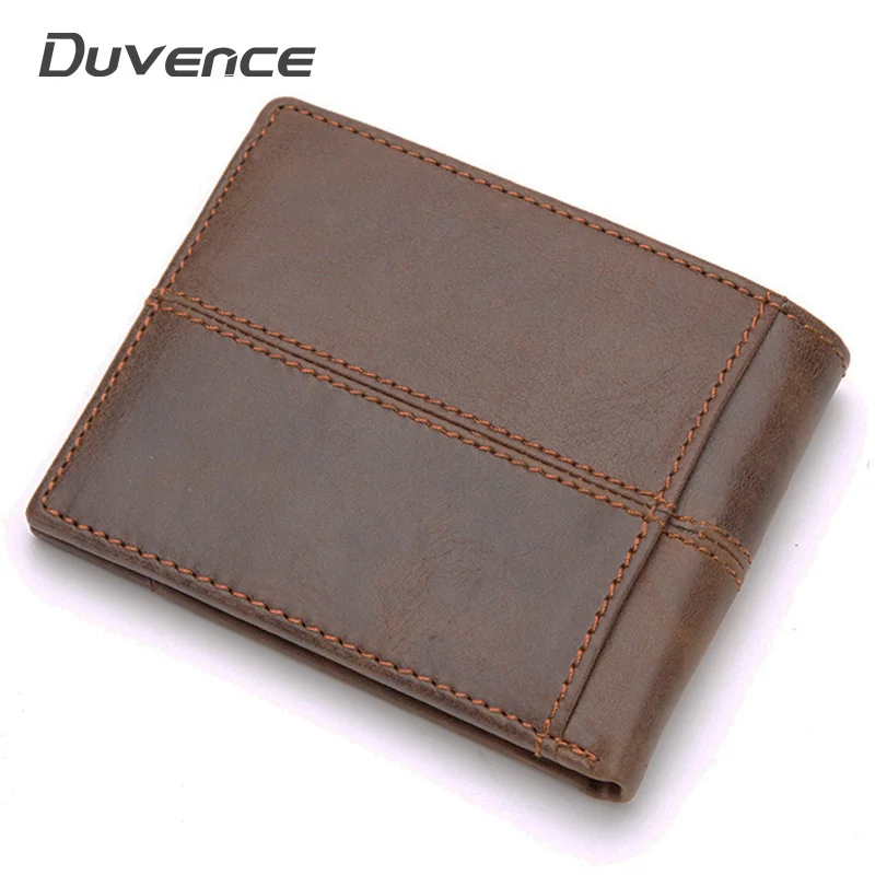 Мужской кошелек из натуральной кожи деловой двухслойный компактный с отделением