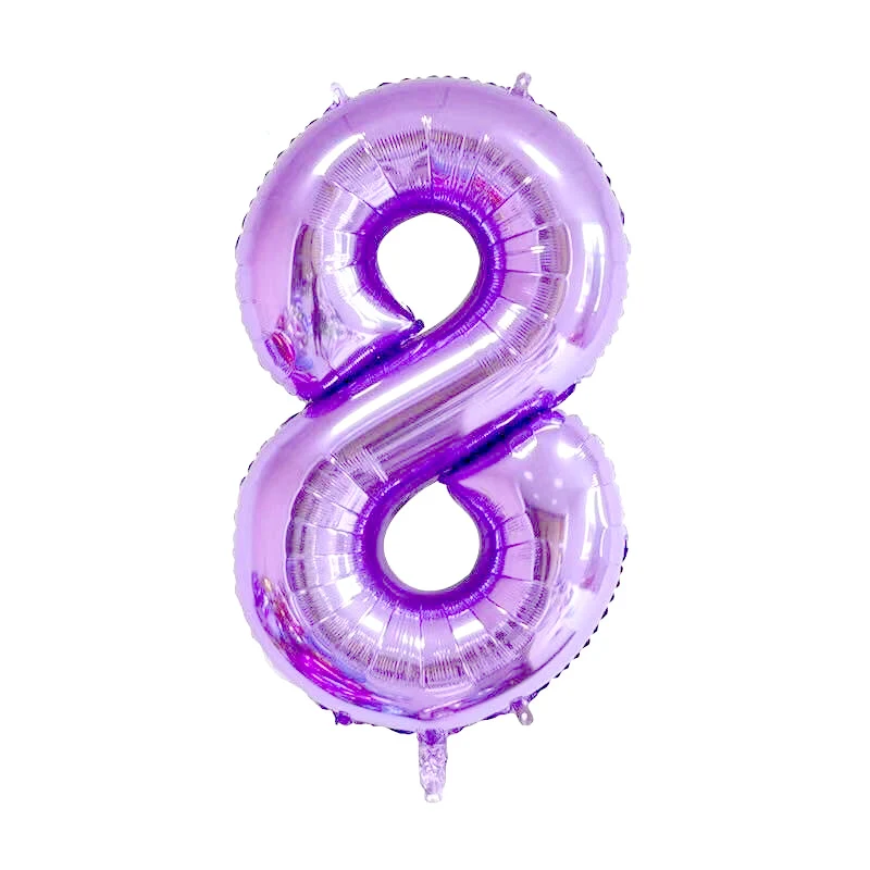 40inch purple 8 40 дюймов зеленая фольга номер воздушный шар 1 2 3 4 5 цифр гелиевая фольга баллоны детский душ День рождения Свадьба Декор шары - Цвет: 40inch purple 8