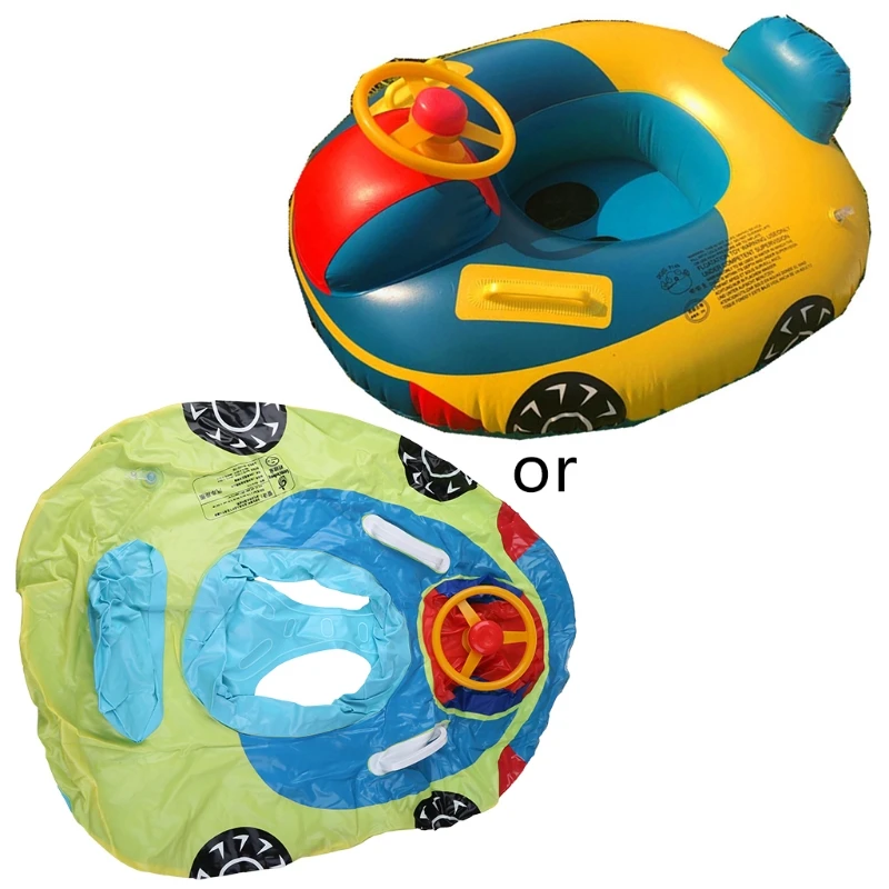 

Надувной бассейн в форме автомобиля, плавающий бассейн с лодкой, плавательные поплавки для малышей, для маленьких мальчиков и девочек, проч...