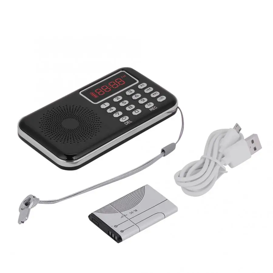 Цифровой радиоприемник с функцией шумоподавления Fm радио Usb/Tf/Aux диктофон mp3 плеер