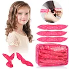 Ролики для волос из пены Gemci для женщин и детей, 30 шт., сделай сам, гибкие мягкие бигуди, без нагрева, (розовые)