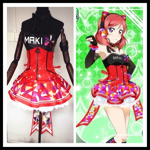 Костюм школьного идола проект Love live Nishikino Maki Косплей-костюм светящееся в