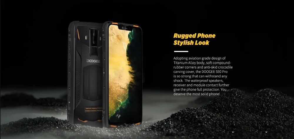 Doogee S90 Pro модульный прочный мобильный телефон IP68 Helio P70 6,1" дисплей Восьмиядерный 6 ГБ 128 ГБ 16MP+ 8MP Android 9 12V2A смартфон