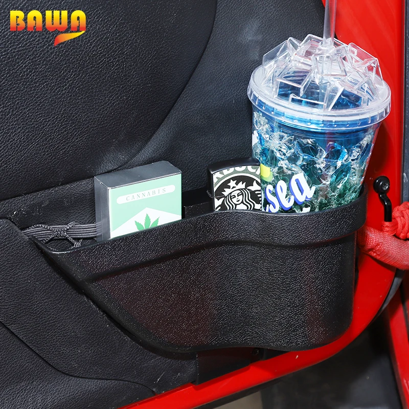 Цена Органайзер BAWA для передней и задней дверей автомобиля, 4 шт., коробка для хранения, аксессуары для Jeep Wrangler JK 2011 2012 2013 2014 2015 2016 2017