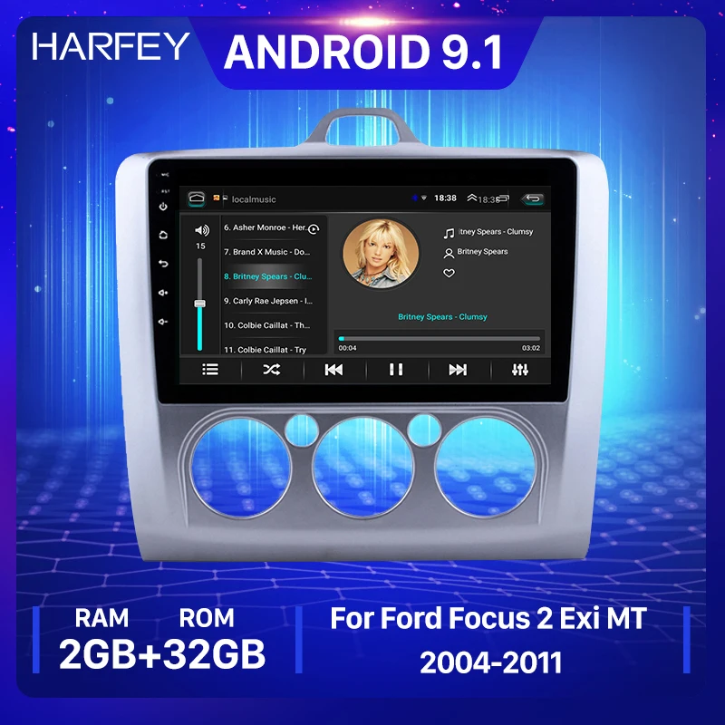 Автомагнитола Harfey для Ford Focus 2 Exi MT 9 1-2004 дюймов Android 2011 | Автомобили и мотоциклы