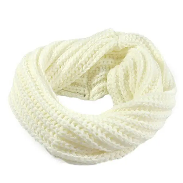 Шарф унисекс Вязаный Круглый шерстяной шарф шаль накидка зимний теплый воротник