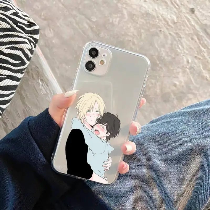 

Banana Fish Phone Case Transparent for iPhone 11 12 mini pro XS MAX 6 6S 8 7 Plus X 5S SE 2020 XR