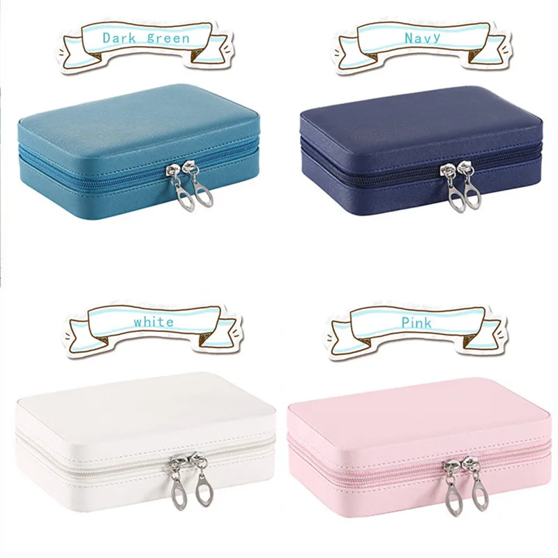 

WL 2021 Small Watch Lipstick Storage Box Women Gift Pu Leather Ring Display Lady Case Jewelry Travel Organizer