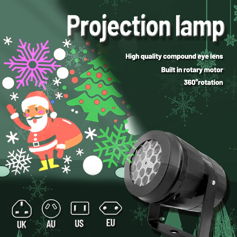

16 Patterns Christmas High-brightness Laser Projector Outdoor Light For Christmas New Year Stage Par Disco Home Party Decoration