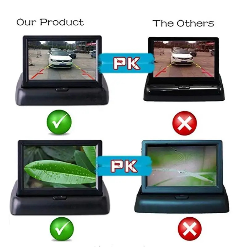 4 3 дюймовый TFT ЖК монитор для автомобиля складной дисплей обратная камера система