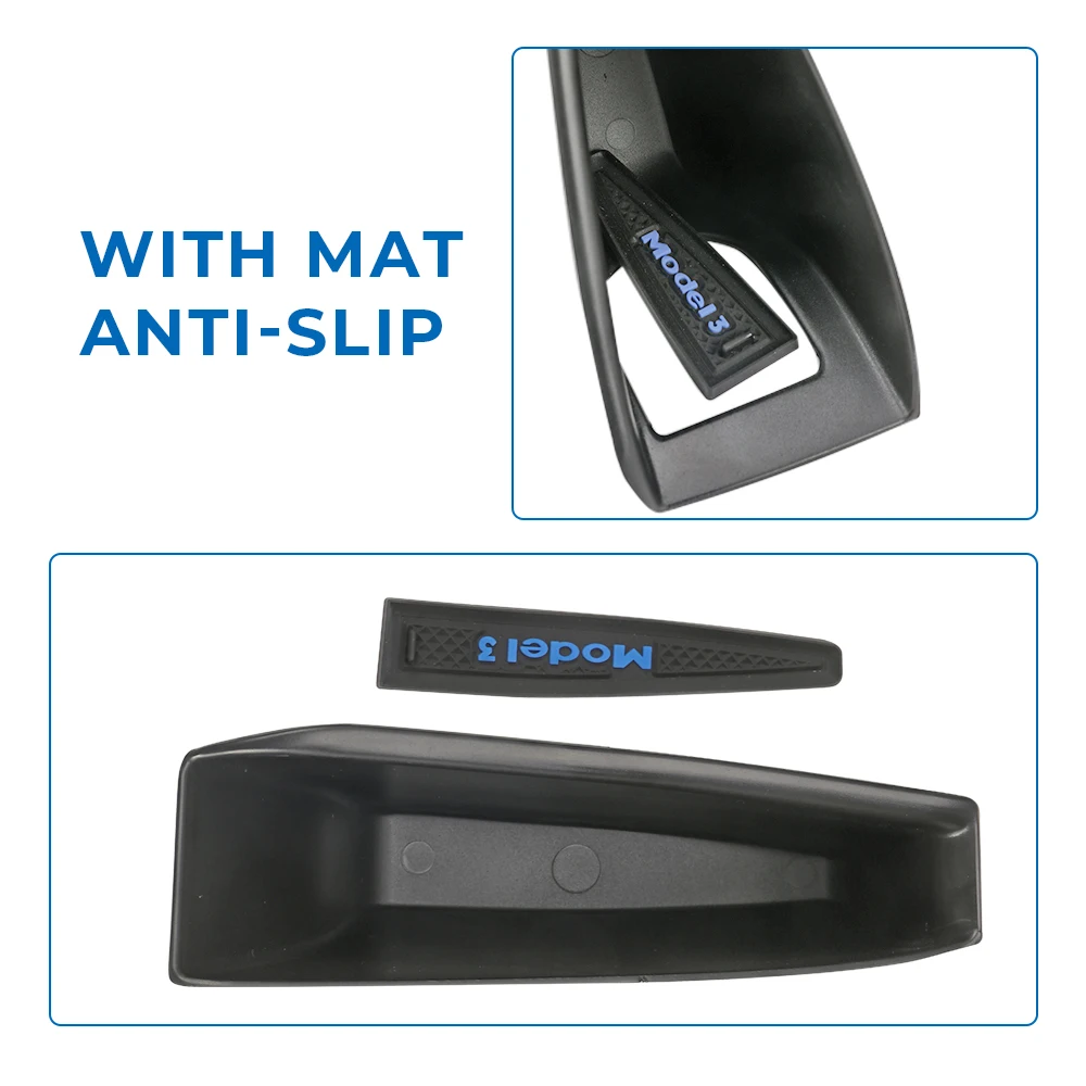 

4pcs Car Storage Box For Tesla Model 3 Organizer Car Door Side Tray Handle Pocket Door Side Pallets Armrest Container Box