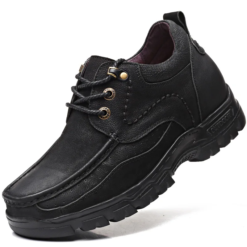 Кожаная повседневная обувь на высоком каблуке коллекция 2019 года сезон