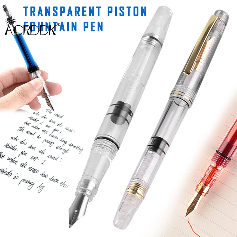 

Ручка перьевая Прозрачная с чернилами, 0,38/0,5 мм