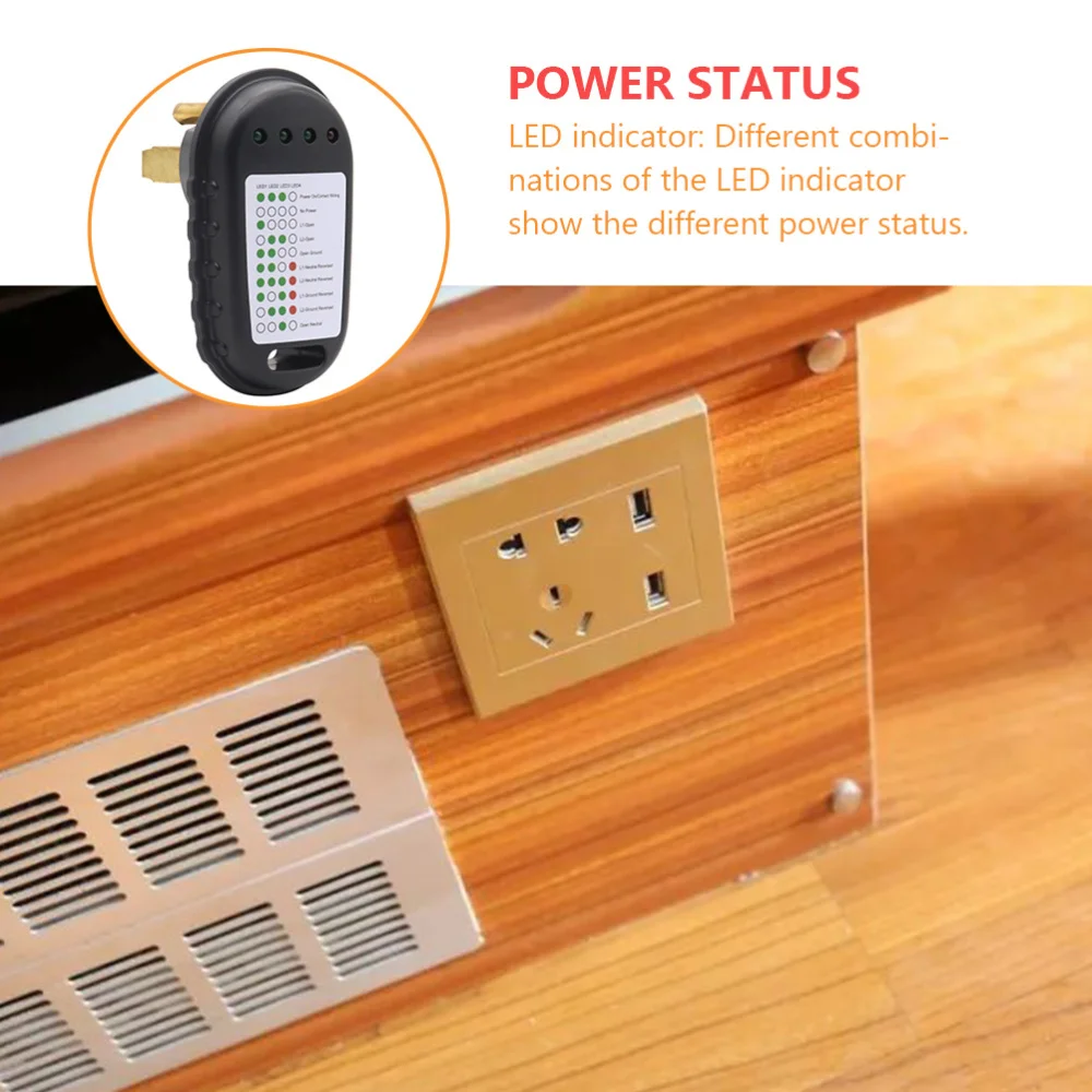 

Power Pedestal Tester Receptacle Tester with Indicator Light for Travel Trailers