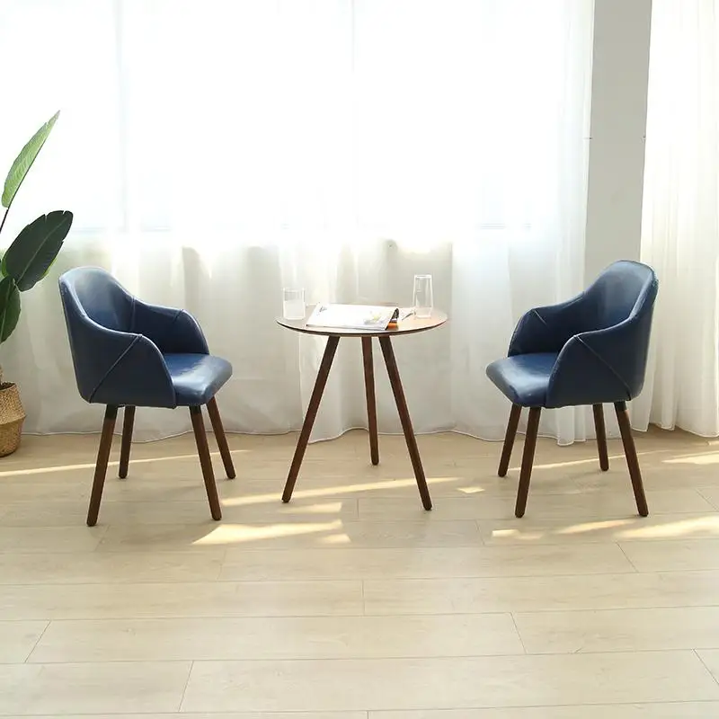 Нордический обеденный стул из цельного дерева для десертного чайного магазина