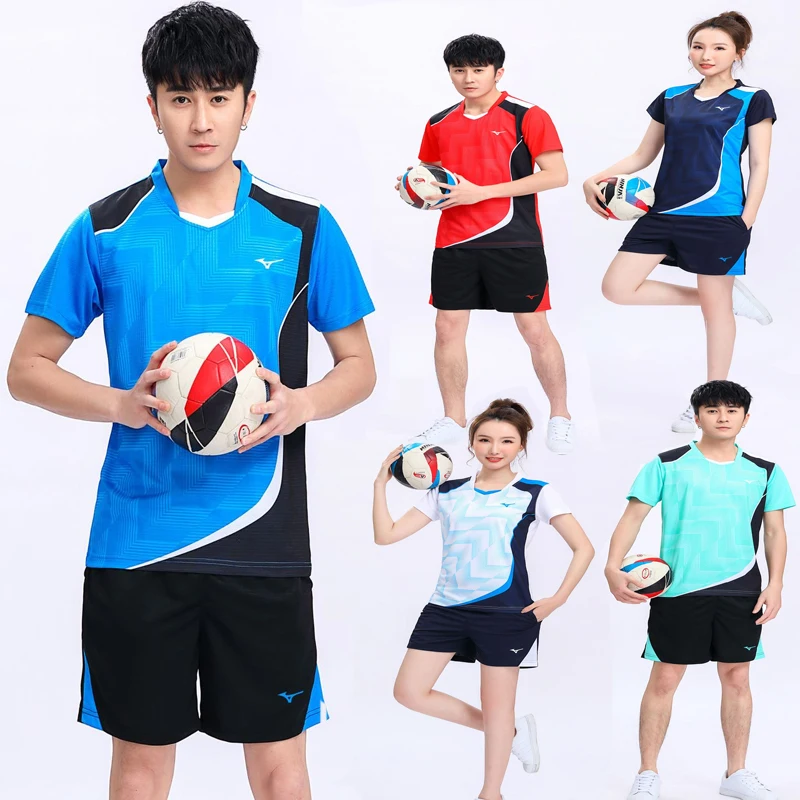

Professional Volleyball Team Suits Men Women Quick Dry Shorts Jersey Volleyball Set Training Sportswear Badminton/Tennis Shirt