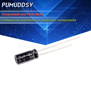 50 шт Высокое качество 50V2.2UF 4*7 мм 2,2 мкФ с алюминиевой крышкой, 50В 4*7 электролитический конденсатор с алюминиевой крышкой