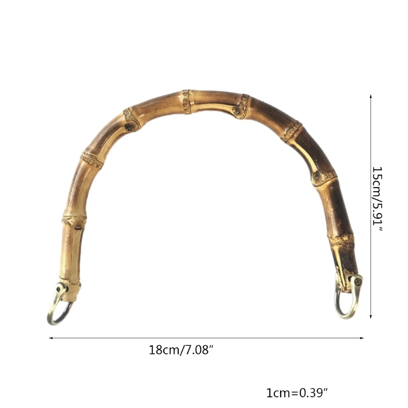 

B0KB Bamboo Bag Handle Replacement for DIY Purse Making Handbag Shopping Tote