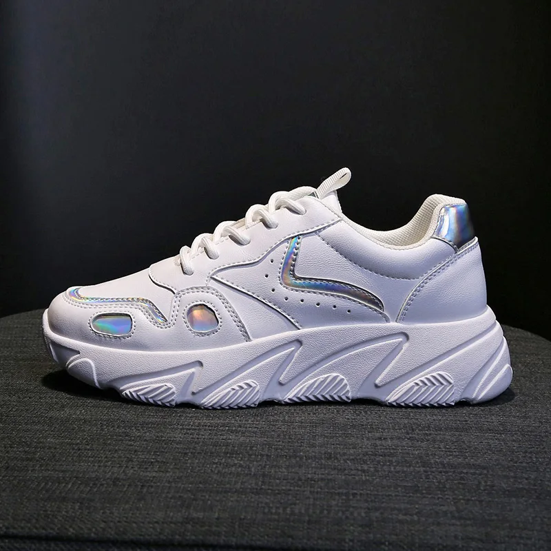 2019 Autumn Women Casual Shoes Mesh Comfortable Woman Platform Sneakers Height Increasing Dad Chunky zapatos mujer | Обувь