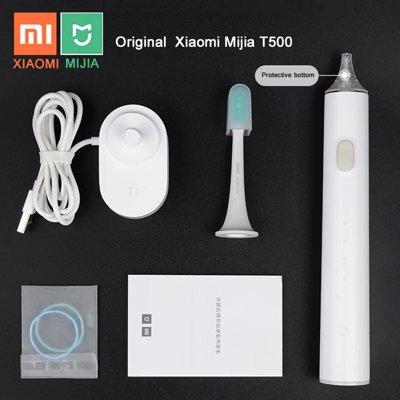 Ультразвуковая электрическая зубная щетка XIAOMI MIJIA T500 отбеливающая с вибратором