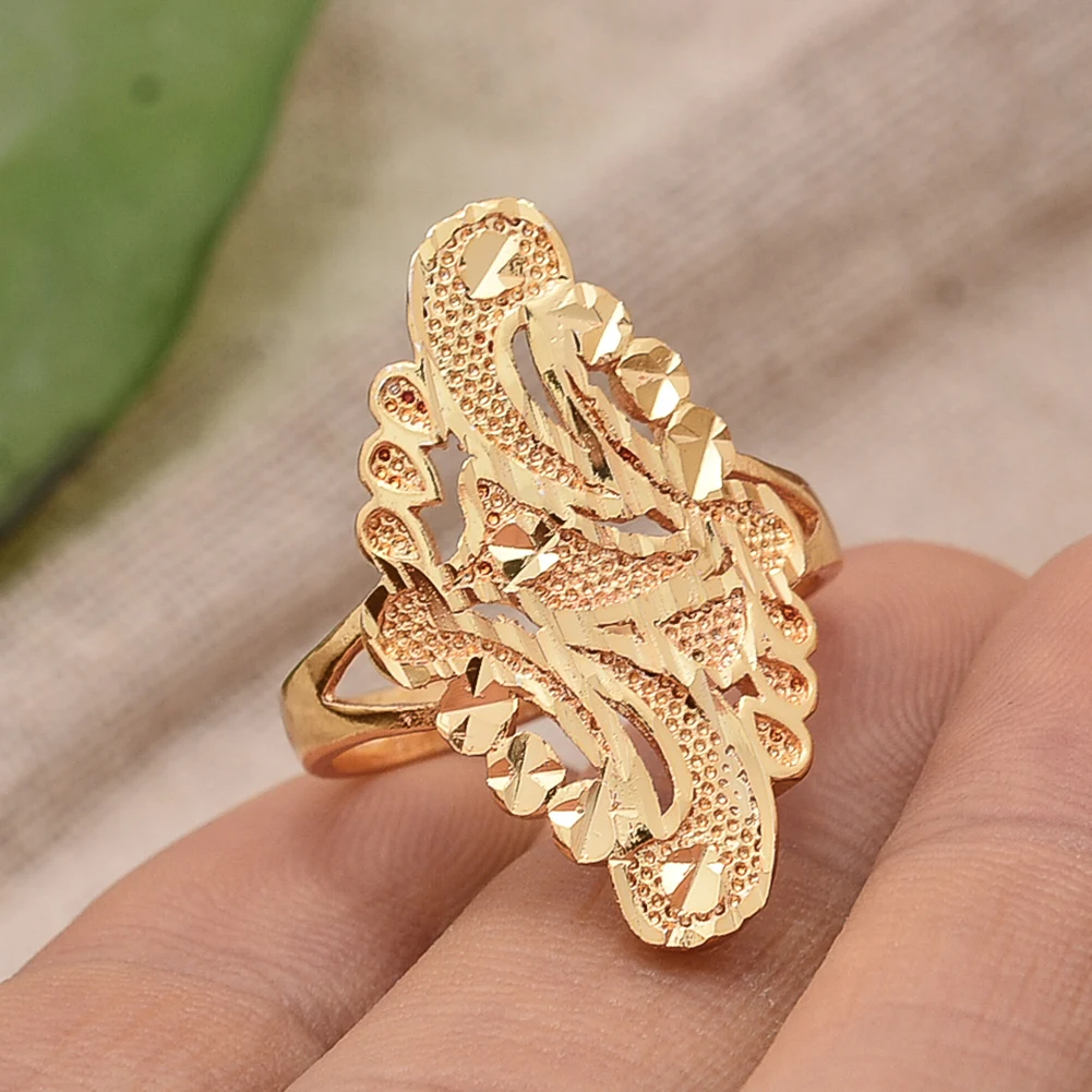 Кольцо Dubai 7-8 кольцо для женщин/девушек золотого цвета из металла в арабском