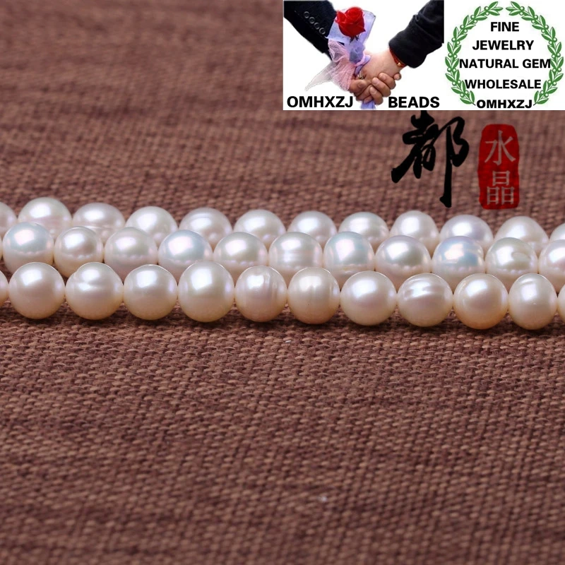 

OMHXZJ Wholesale ZB197 4 6 8 10mm DIY Bracelet Necklace Jewelry Making Accessories Natural Stone Fine 7A Freshwater Round Beads