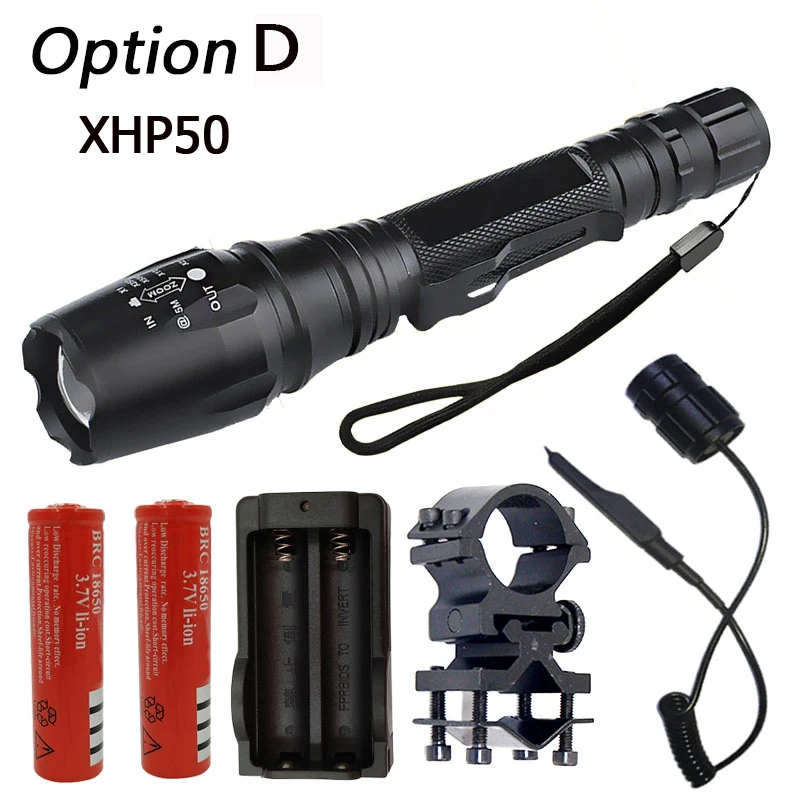 Option D Litwod Z20 XHP50 и XHP 70 масштабируемый светодиодный тактический фонарик для 18650 аккумуляторов алюминиевый самообороны linterna огни - Испускаемый цвет: Option D