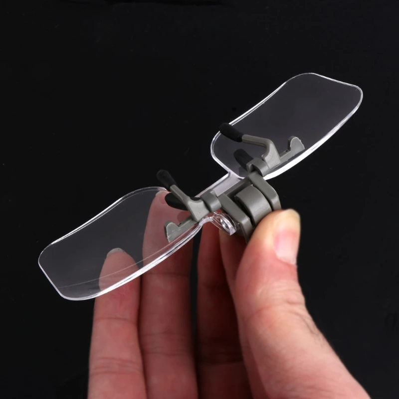 

2X Glasses Style Magnifier Magnifying Glass with Clip For Reading U1JB