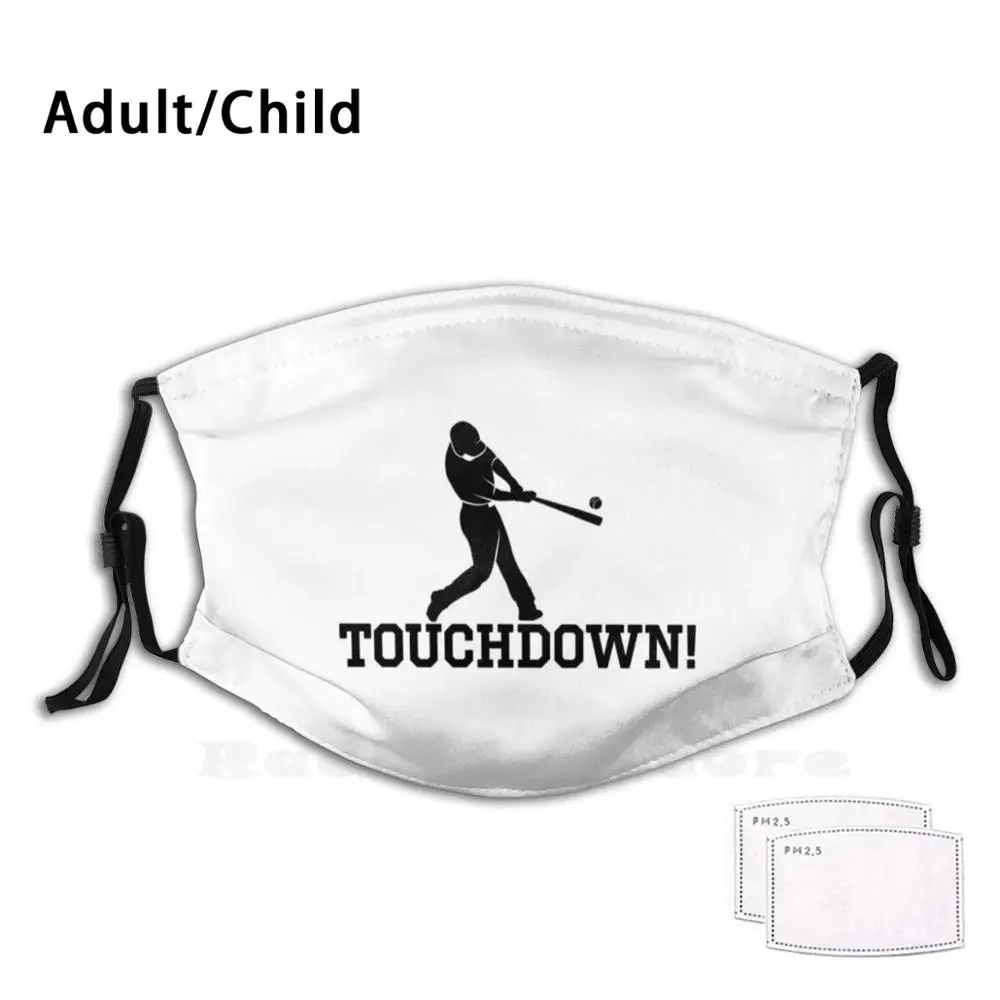 Baseball Touchdown Adult Kids Anti Dust Filter Diy Mask Basketball Softball Field Hockey Gymnastics Sports Tennis Soccer Go | Аксессуары