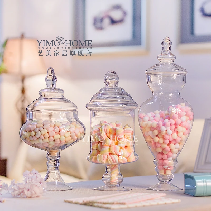 Прочный стеклянный резервуар для хранения в европейском стиле стеклянная банка