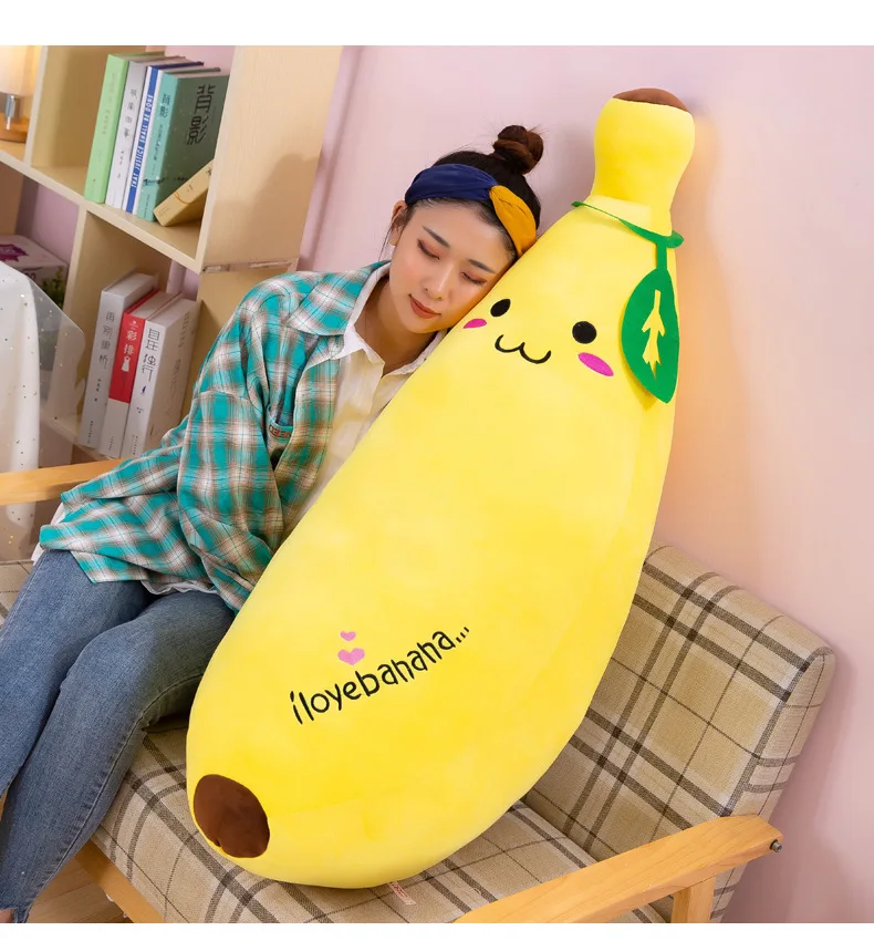 35-50 см Забавный креативный Мультфильм Банан плюшевая мягкая подушка диванная подушка детская милая плюшевая кукла детские игрушечные фрукты подарок для детей WJ110