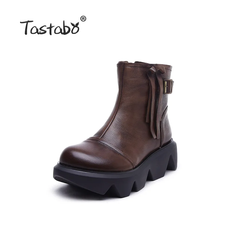 Женские ботинки телесного цвета из натуральной кожи в повседневном стиле Цвет